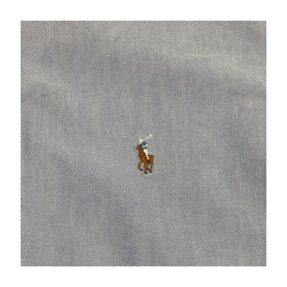 Ralph Lauren Blaire Shirt Men Large Gray/Blue Classic Pleated Button-Down Pony - Picture 4 of 10